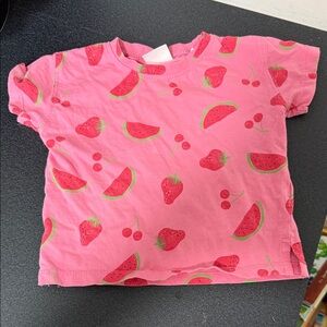 Zara Pink Kids Tee with Fruit Print